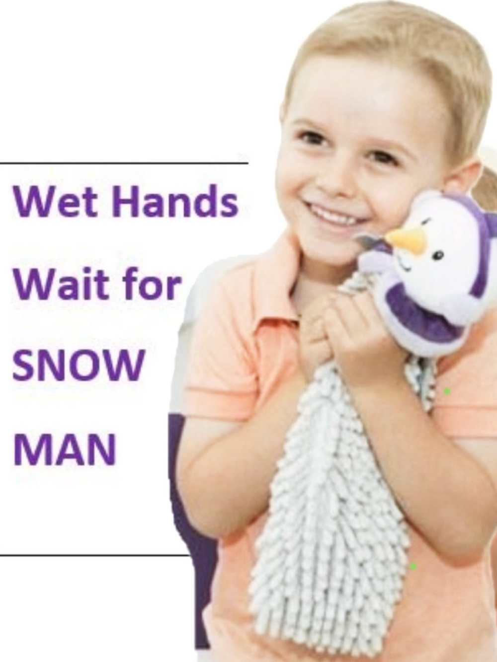 SALE!  chenille snowman towel NEW and free book